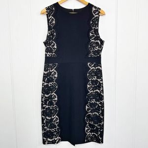 J. Crew Navy Blue Lace Panel Dress, Size 12